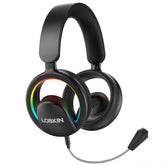 LOBKIN S35- Open Ear Headphones- Bluetooth 6.0 RGB Lights Mic Detachable Voice Assistant