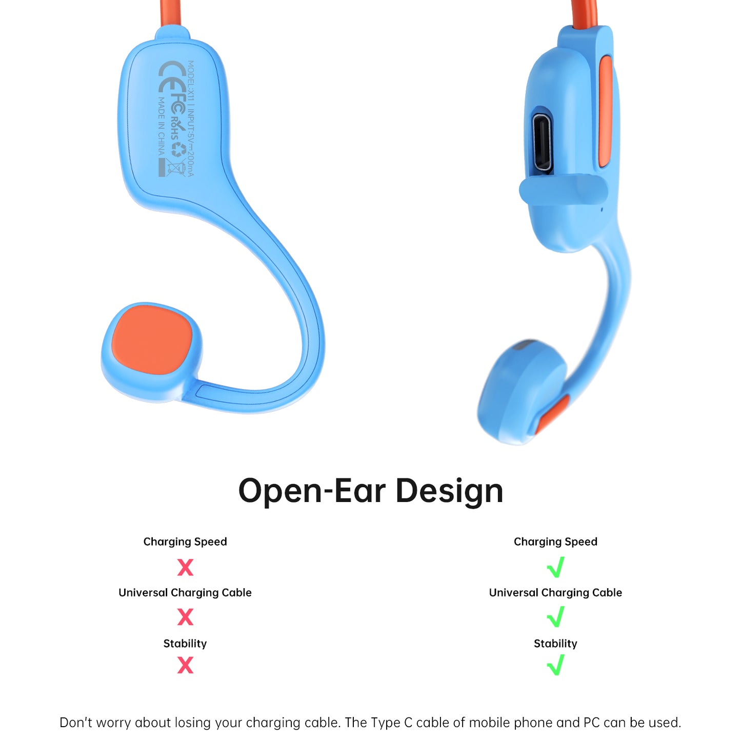 LOBKIN Kids Headphones Open Ear,Bluetooth 5.3 Air Conduction Wireless Lightweight Kids Earbuds IPX5 Waterproof with Microphone for School,Home and Outdoor Activities Gifts for Boys Girls