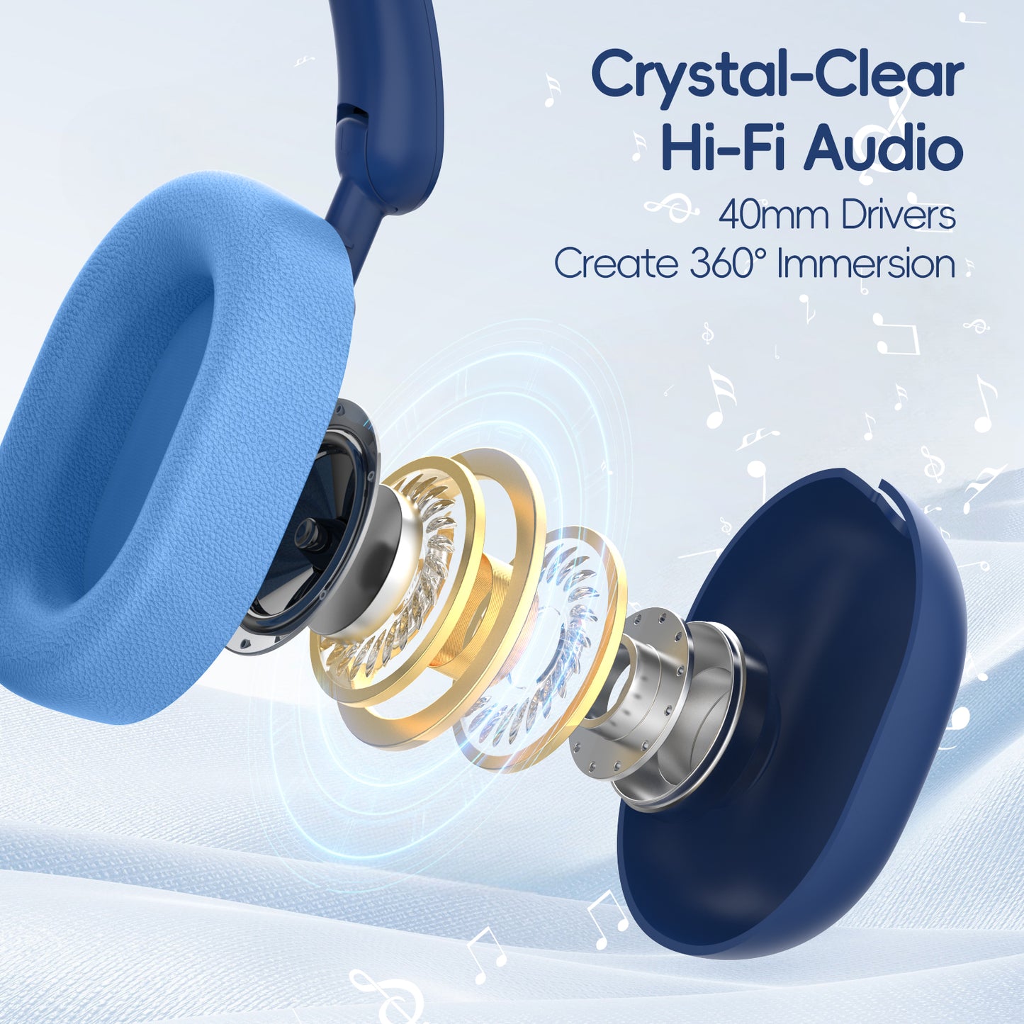 LOBKIN Kids Headphones Bluetooth 5.4,Over Ear Kids Headphones Wireless with Mic 35H Playtime AUX Cord 85dB Safe Volume Limited Foldable Design for Boys Girls Travel/School/iPad