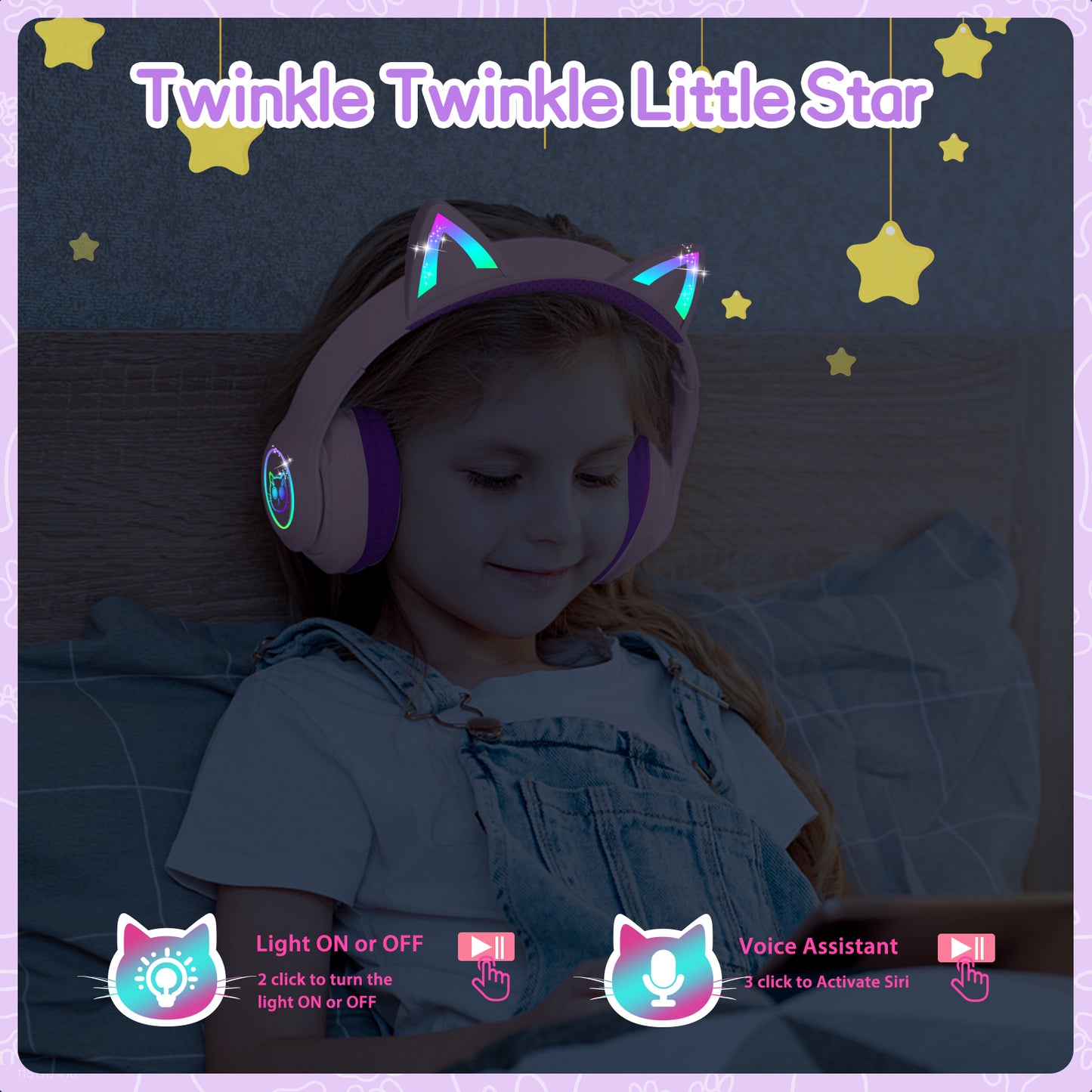 LOBKIN Auriculares Niños con Bolsa, Inalámbricos y con Cable, Auriculares Bluetooth Niños Niñas Plegables Ajustable para Escuela, Viajes