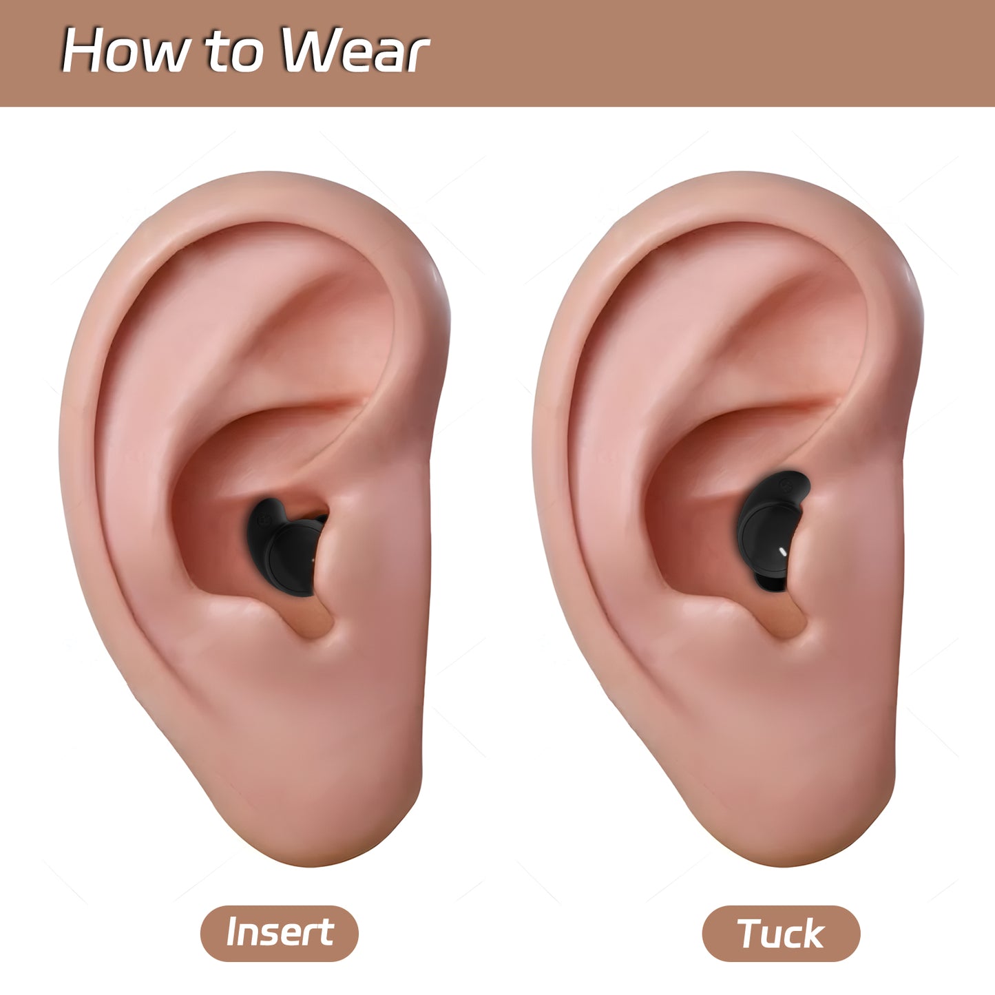 LOBKIN Sleep Headphones,Wireless Bluetooth 5.4 Noise Blocking Sleeping Headphones,Sleep Earbuds for Side Sleepers in-Ear Soft Mini Invisible Buds for Sleeping Working