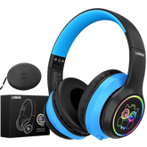LOBKIN S31 Kids Bluetooth Headphones - LED Lights 50H Playtime