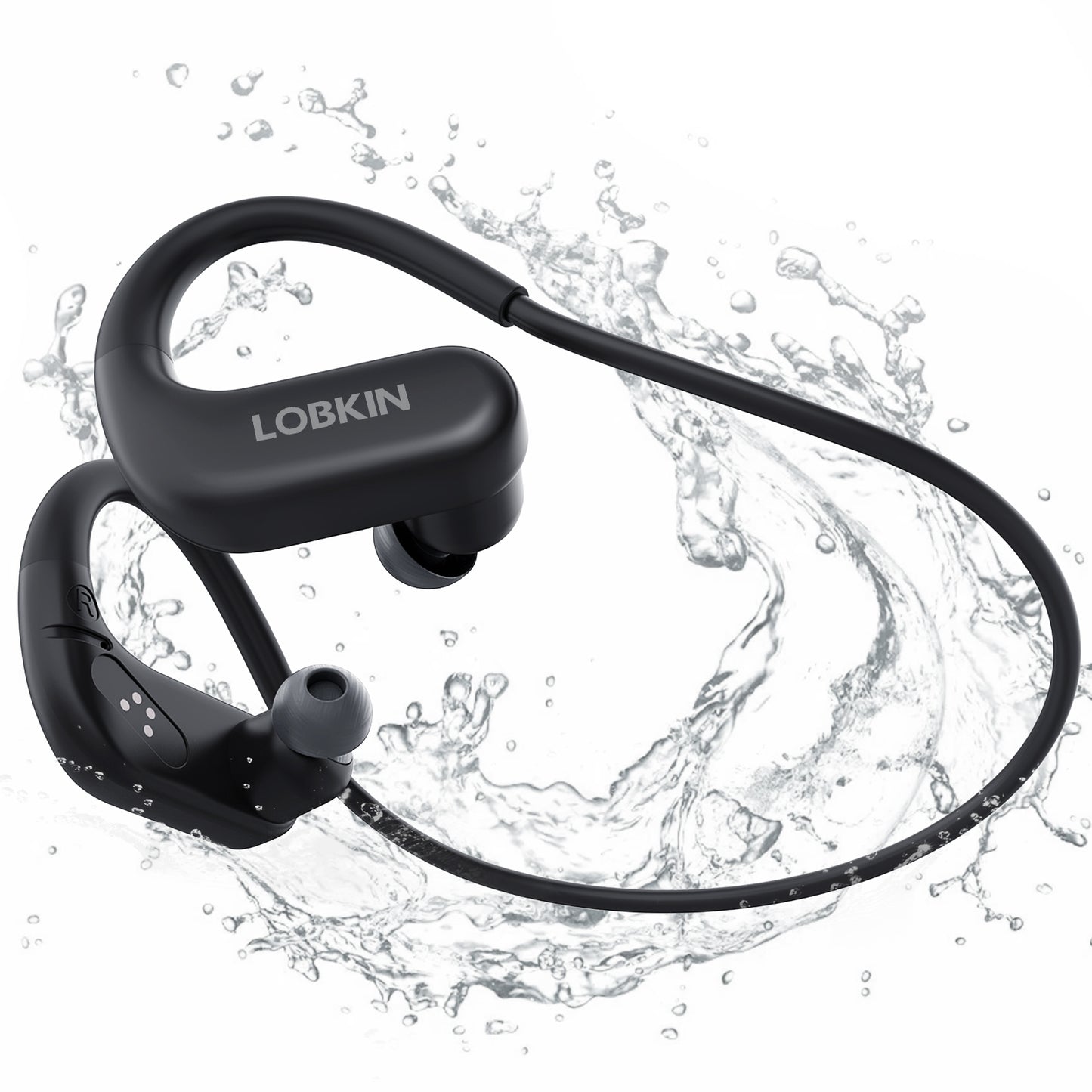 LOBKIN Waterproof Earbuds for Swimming,Bone Conduction Headphones IPX8 Swimming Headphones 8GB Memory Bluetooth 5.4 Wireless 8H Playtime in Ear Underwater Sport Earphones for Swimming,Running