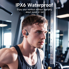 LOBKIN X28-Bone Conduction Headphones - Bluetooth 6.0 IPX7 32GB Built-in Mic
