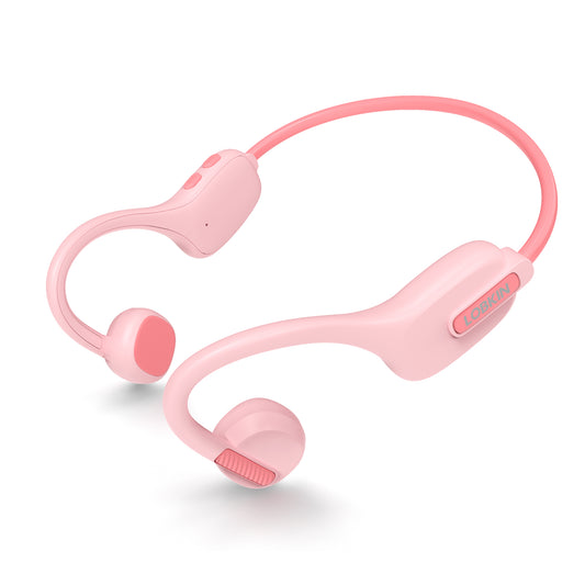 LOBKIN Kids Headphones Open Ear,Bluetooth 5.3 Air Conduction Wireless Lightweight Kids Earbuds IPX5 Waterproof with Microphone for School,Home and Outdoor Activities Gifts for Boys Girls