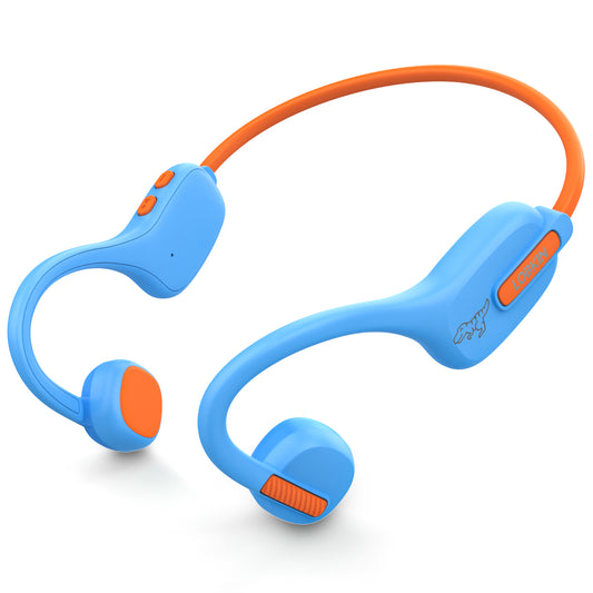 LOBKIN Kids Headphones Open Ear,Bluetooth 5.3 Air Conduction Wireless Lightweight Kids Earbuds IPX5 Waterproof with Microphone for School,Home and Outdoor Activities Gifts for Boys Girls