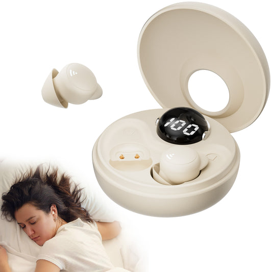 LOBKIN Ear Buds Sleep Headphones Sleep Earbuds for Side Sleepers Wireless Bluetooth 5.3 Mini Invisible Ultra-Light Earphones in Ear Headsets with Mic Noise Blocking Comfortable Fit for Sleep Workout