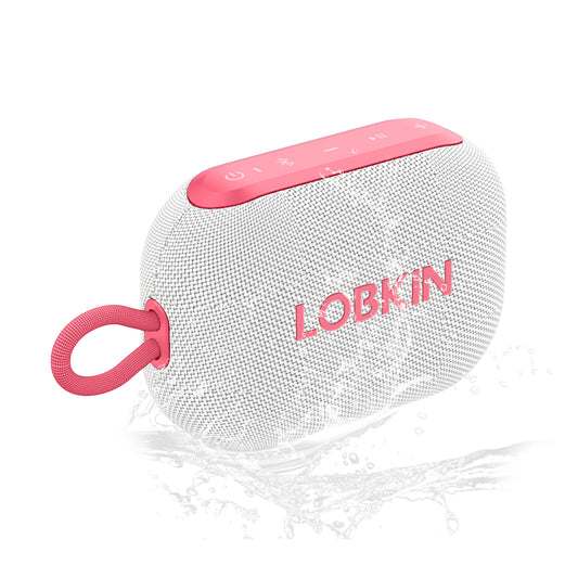 LOBKIN Portable Bluetooth Speaker,IP67 Waterproof 360°Immersive Sound Built in Mic 10W Loud Sound All Day Playtime Wireless Stereo Pairing,Bluetooth 5.4 Small Wireless Speaker for Home/Outdoors/Travel