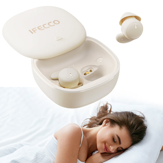 LOBKIN Schlafkopfhörer Bluetooth 5.4, Mini In Ear Kopfhörer zum Schlafen Noise Cancelling, Unsichtbare Kopfhörer für Schlaf, Sport, Yoga und Reisen (Weiß)