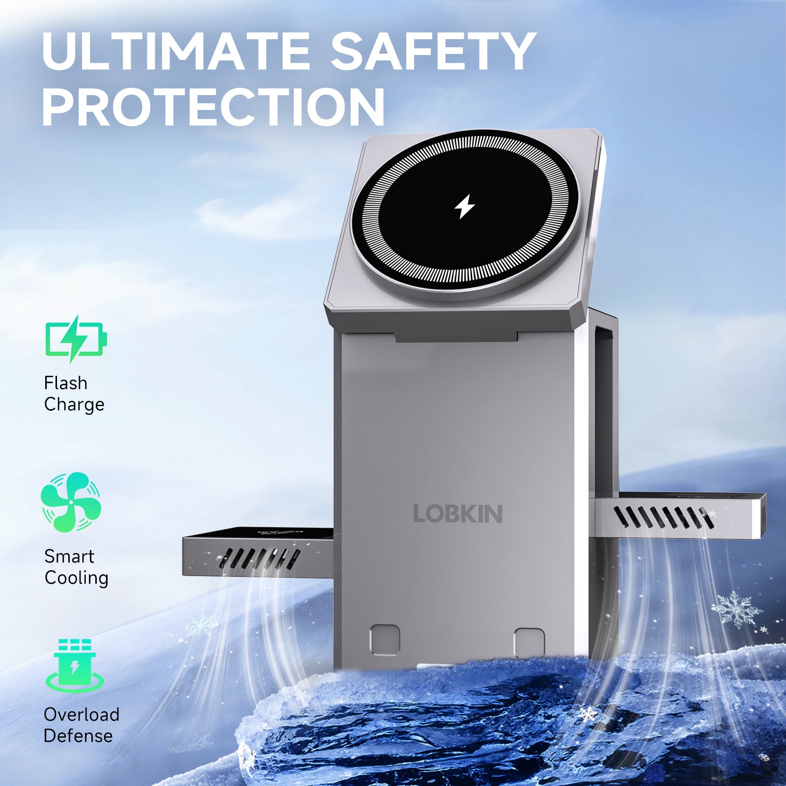 LOBKIN AFC-80 Package Contents with USB-C Cable and Adapter
