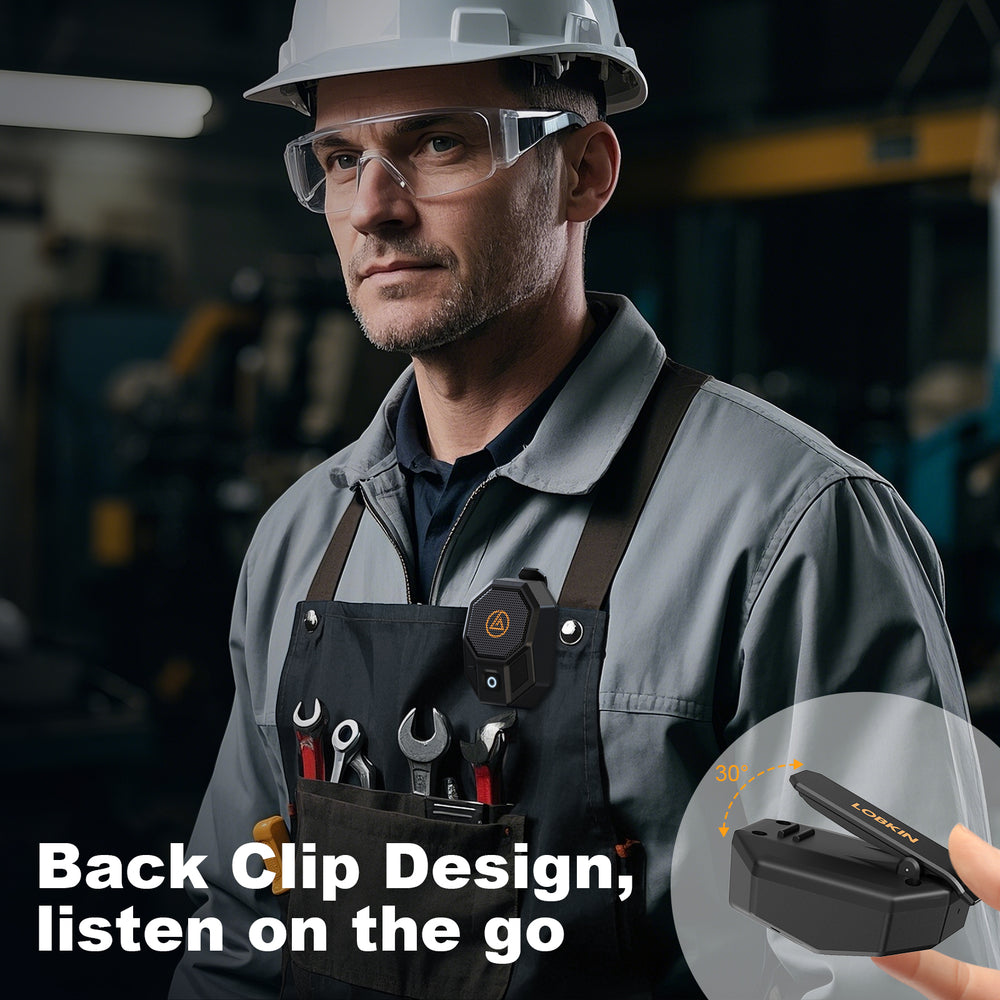 LOBKIN ES09 Portable Speaker with Rotating Clip Attachment