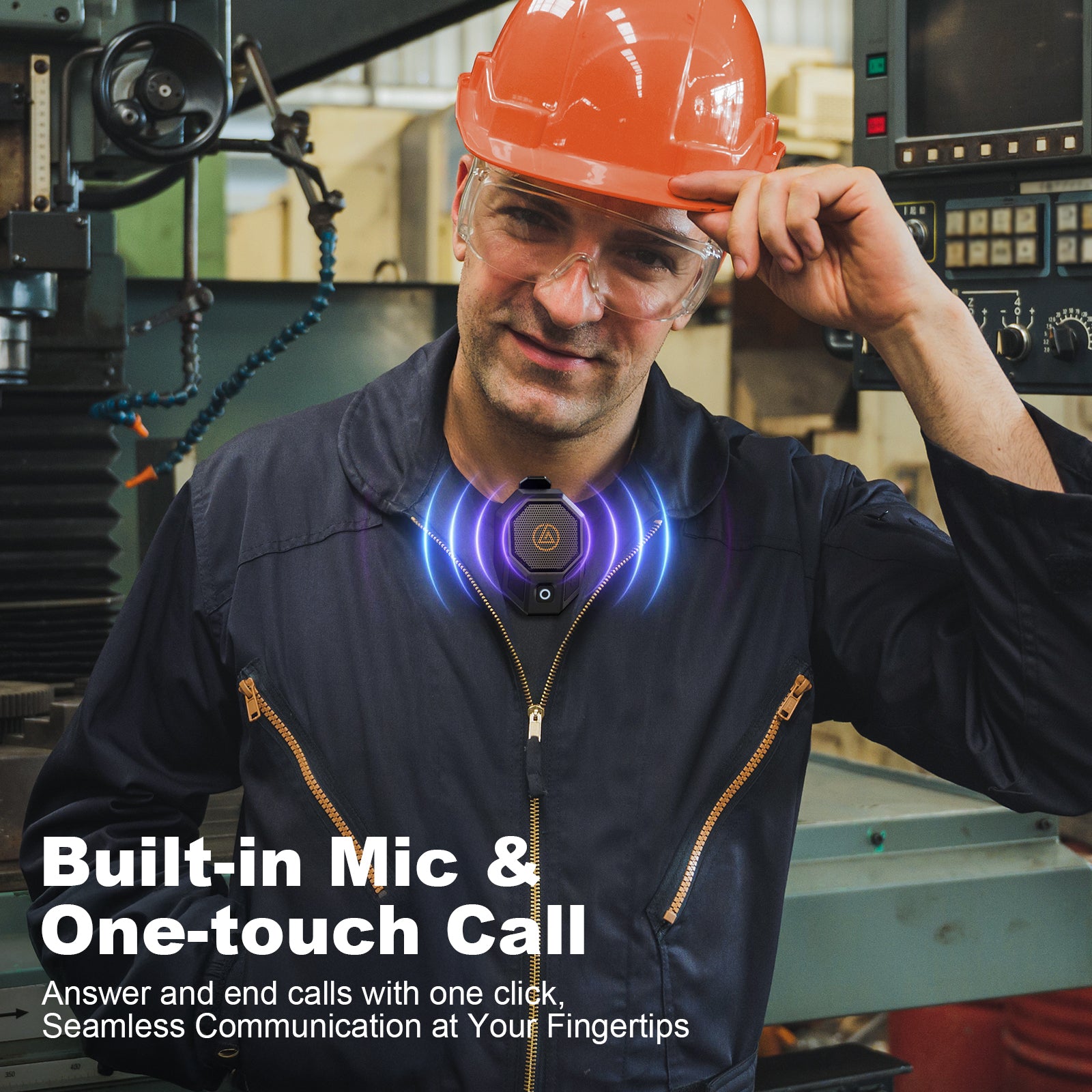 LOBKIN ES09 Hands-Free Speaker Clipped on Shirt Collar