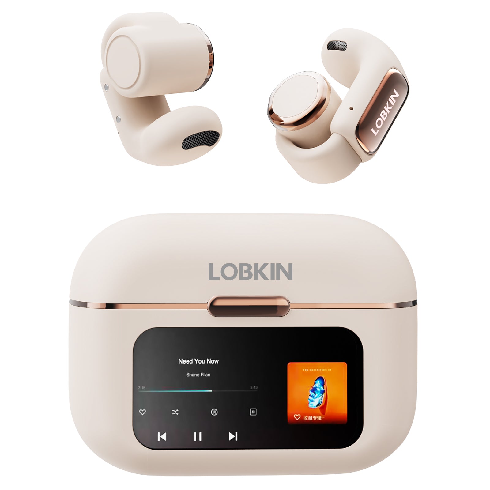 LOBKIN S18 Open Ear Clip On Earbuds - LED Display 36H