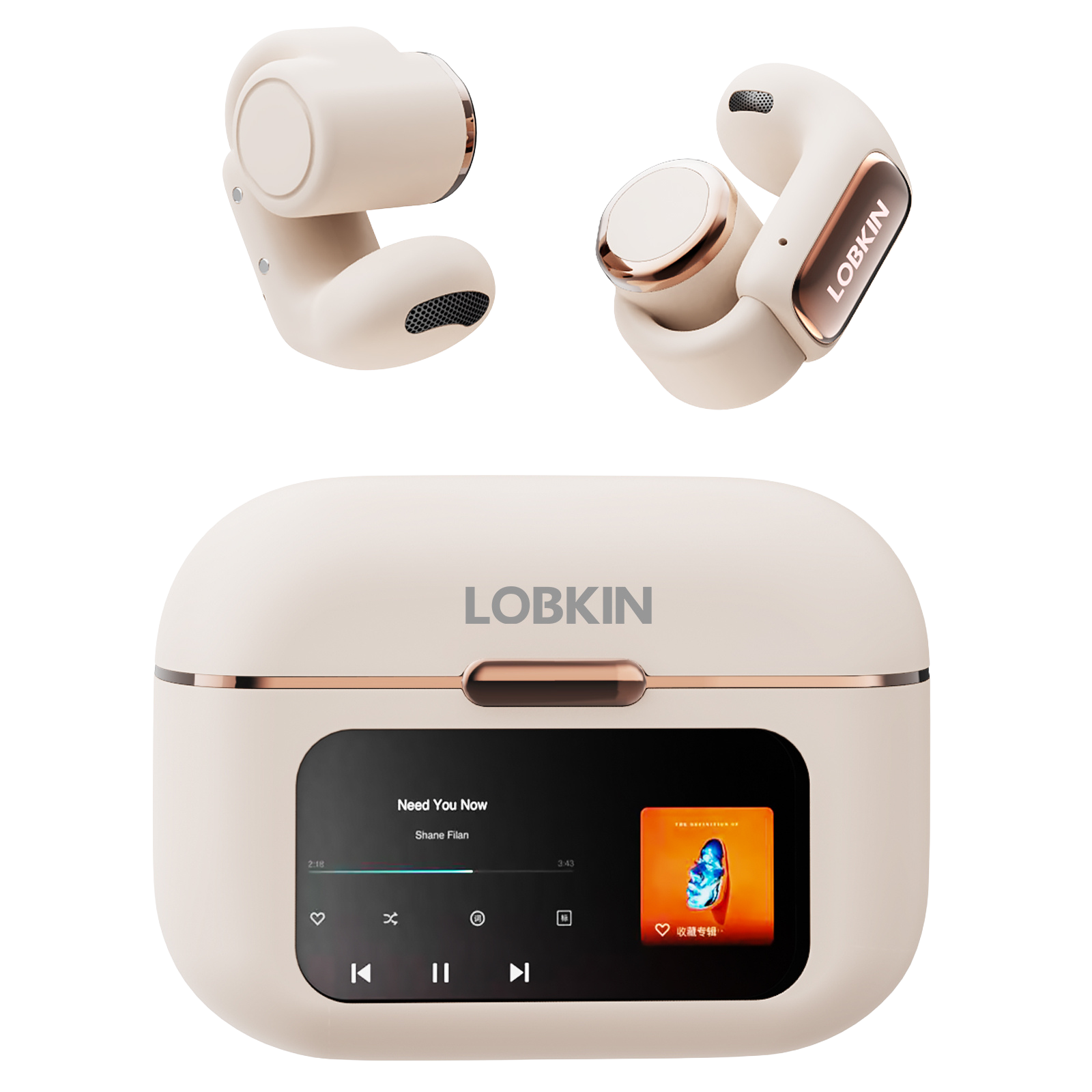 LOBKIN S18 Open Ear Clip On Earbuds - LED Display 36H