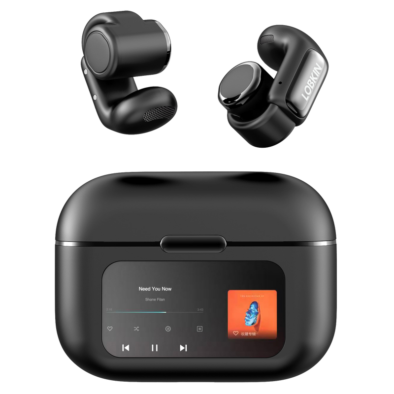Open Ear Clip On Earbuds - Wireless Bluetooth with LED Display
