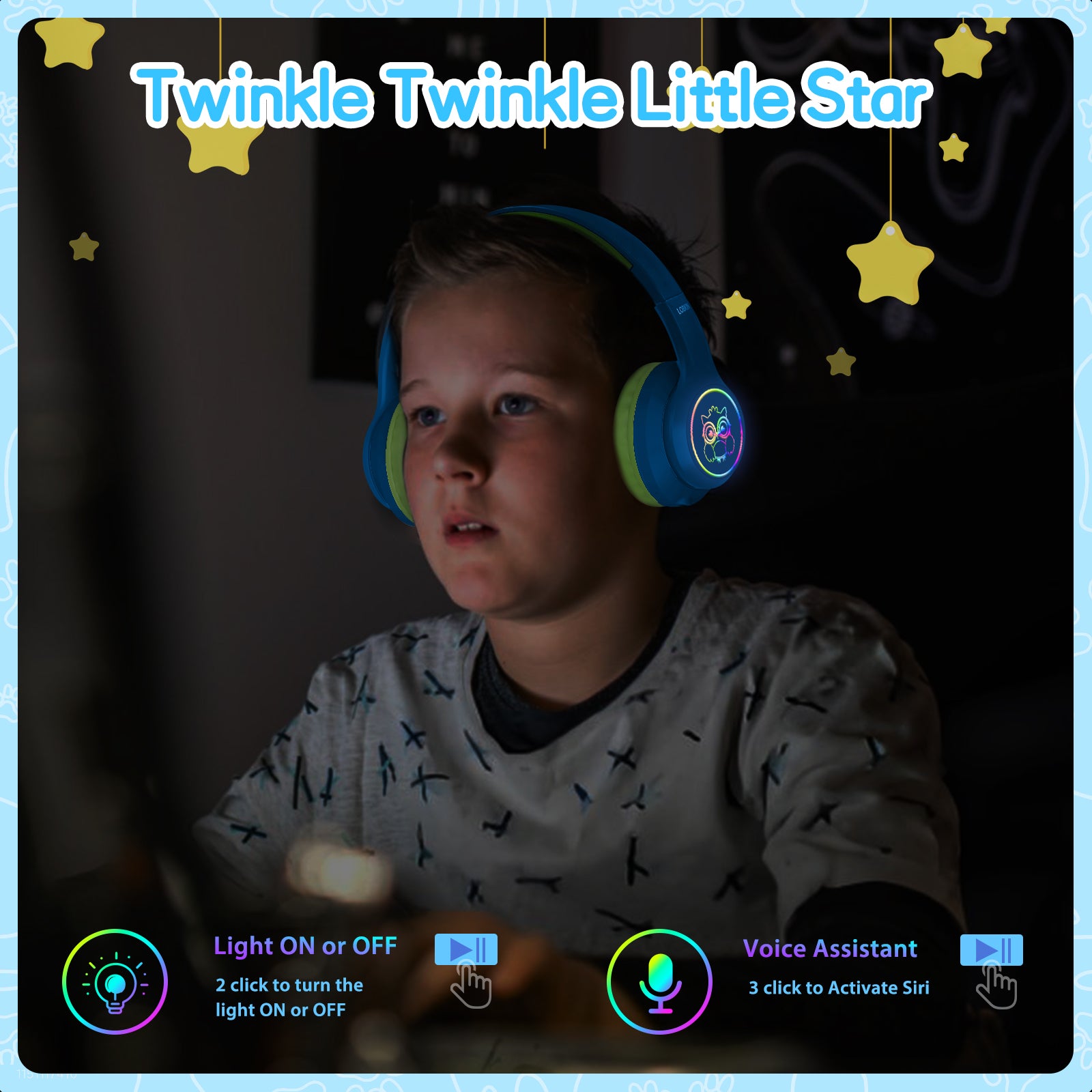 LOBKIN S31-ANC Kids Headphones - Active Noise Cancelling 50H