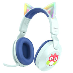 LOBKIN S32 Kids Cat Ear Headphones - Bluetooth 6.0 LED Lights