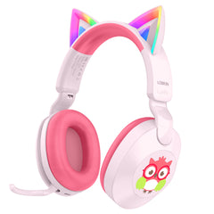 LOBKIN S32 Kids Cat Ear Headphones - Bluetooth 6.0 LED Lights