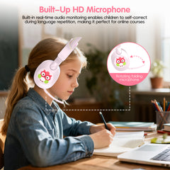 LOBKIN S32 Kids Cat Ear Headphones - Bluetooth 6.0 LED Lights