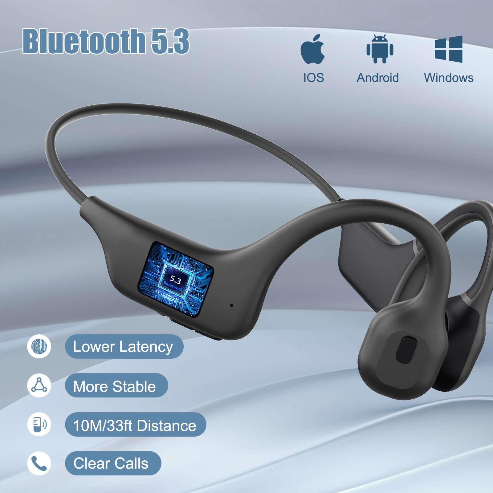 LOBKIN X10 Bone Conduction Headphones - Bluetooth 5.3 Waterproof