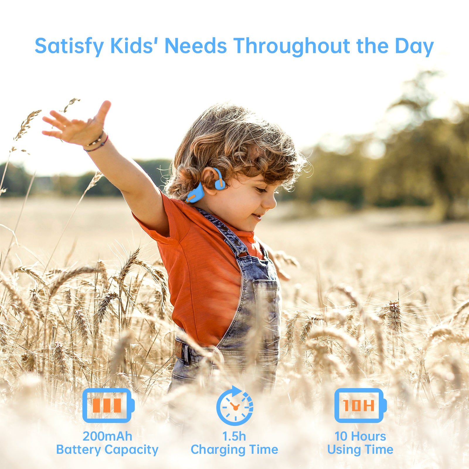 LOBKIN X11 Kids Open Ear Headphones - Bluetooth 5.3 Waterproof