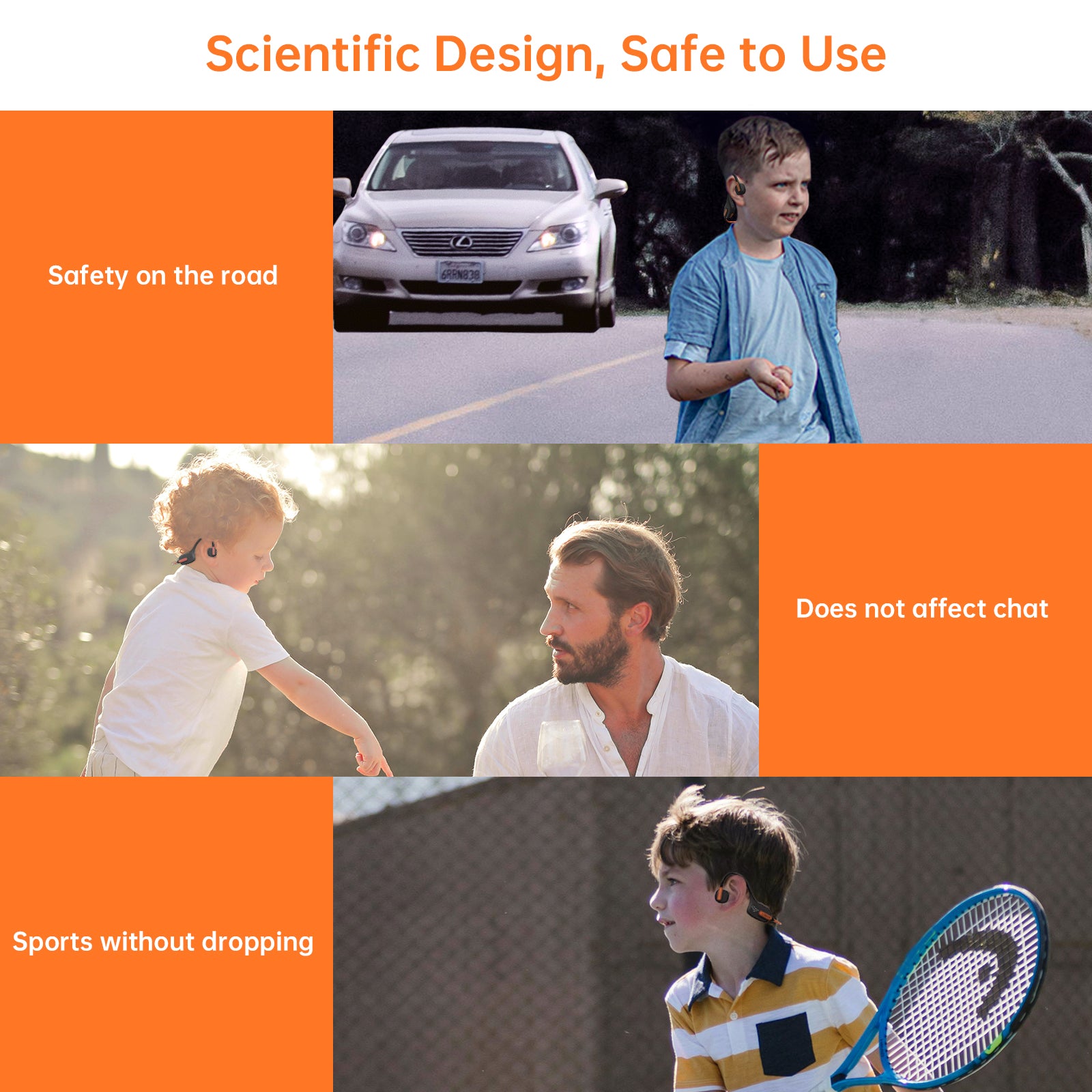 LOBKIN X11 Kids Open Ear Headphones - Bluetooth 5.3 Waterproof