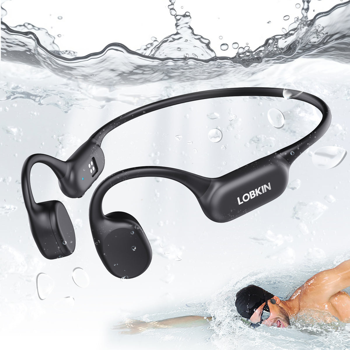 LOBKIN X18 Swimming Headphones - Bluetooth 5.4 IPX8 32GB