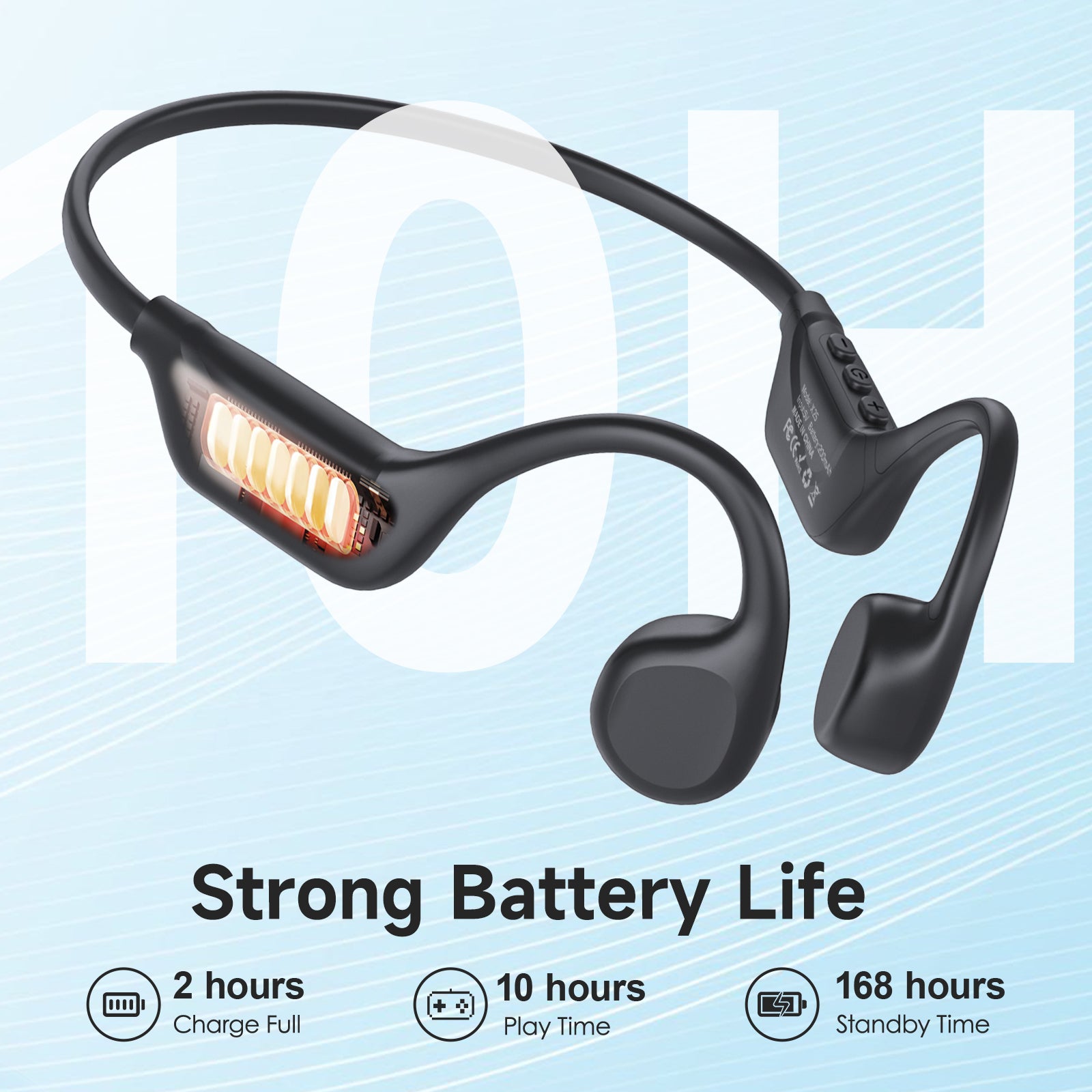 LOBKIN X25 Bone Conduction Headphones - Bluetooth 5.4 Waterproof