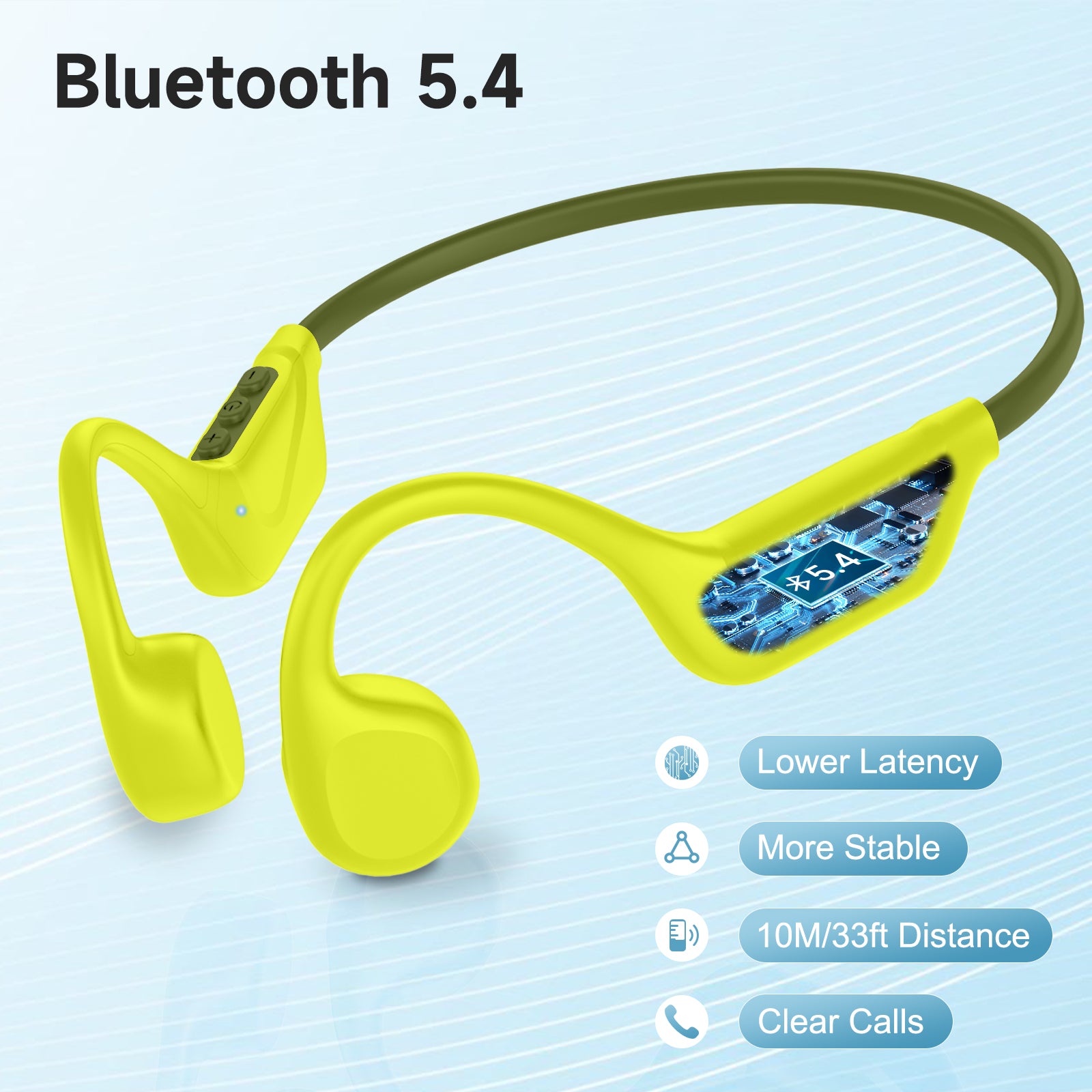 LOBKIN X25 Bone Conduction Headphones - Bluetooth 5.4 Waterproof