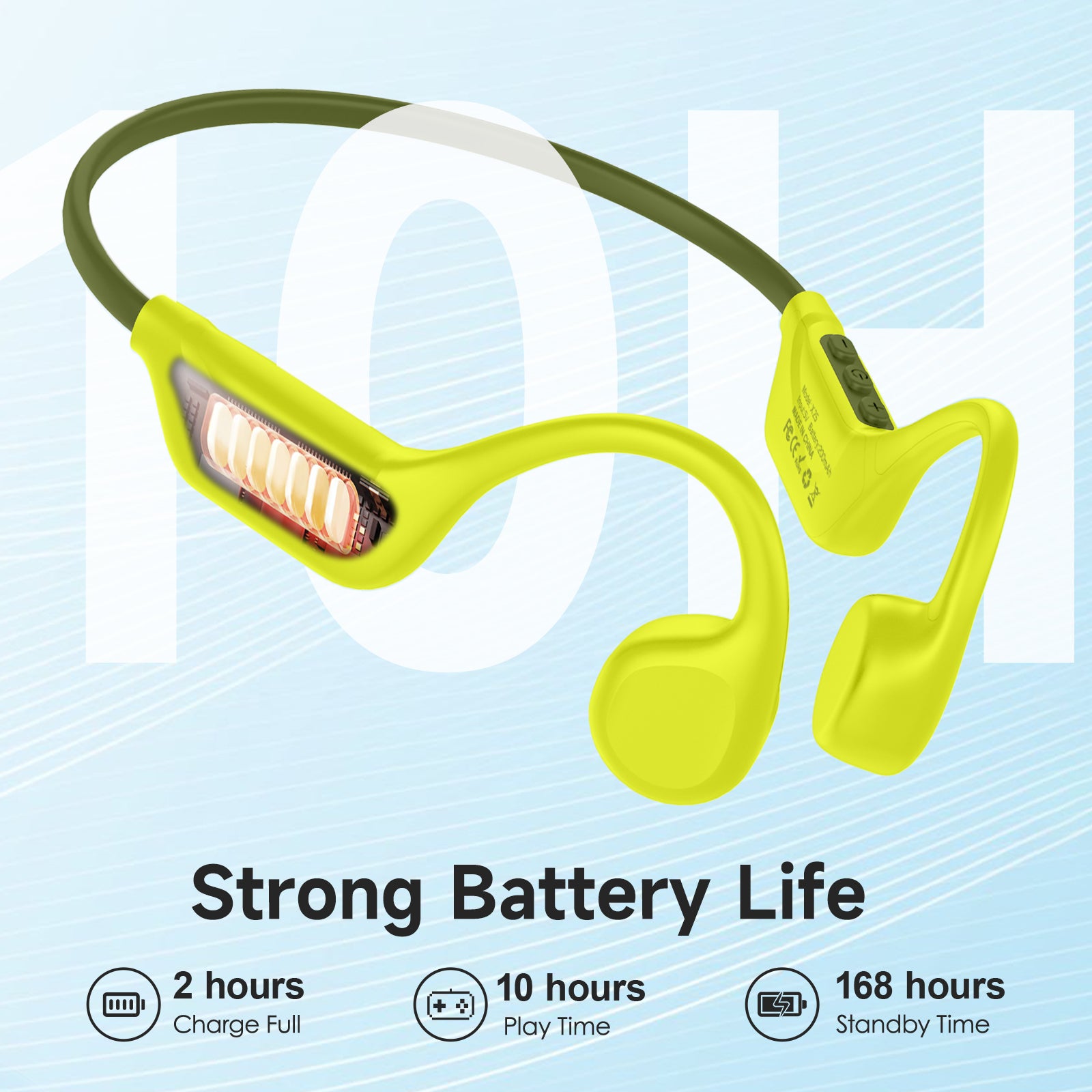 LOBKIN X25 Bone Conduction Headphones - Bluetooth 5.4 Waterproof