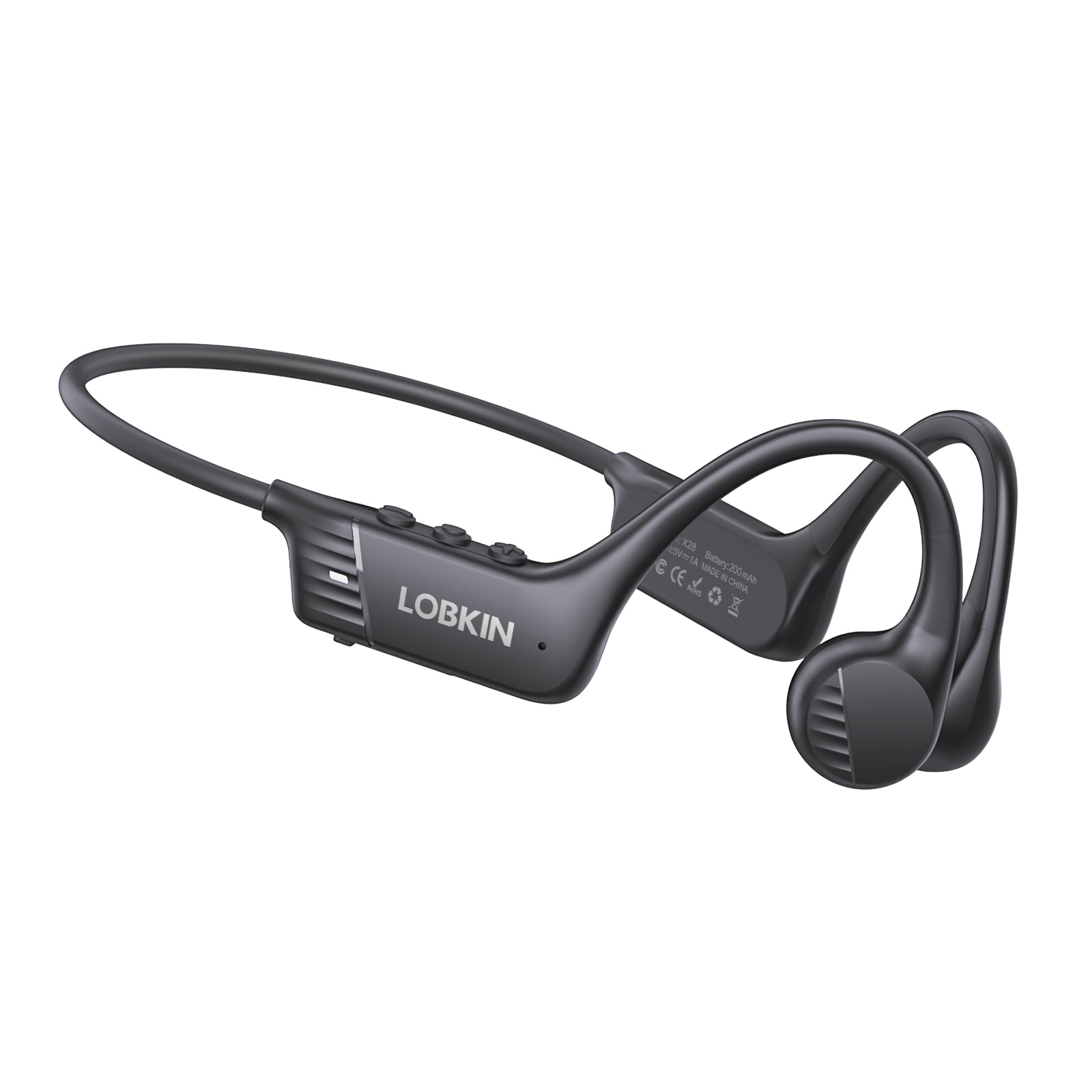 LOBKIN X28-Bone Conduction Headphones - Bluetooth 6.0 IPX7 32GB Built-in Mic